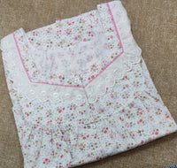 Soft Cotton Pleated , Full Open Large Printed Nighty
