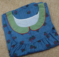 Rayon Pleated , Full Open Large Printed Nighty
