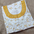 Cotton Pleated , With Pockets, Half Open Large Printed Nighty