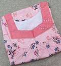 Rayon Pleated , With Pockets, Half Open Large Printed Nighty