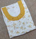Cotton Pleated , With Pockets, Half Open Small Printed Nighty