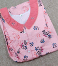 Rayon Pleated , With Pockets, Half Open Small Printed Nighty