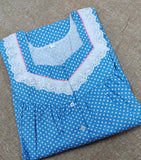 Cotton Pleated , With Pockets, Half Open Small Printed Nighty