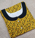 Cotton Pleated , With Pockets, Half Open Large Printed Nighty