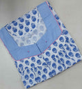 Soft Cotton Pleated , With Pockets, Half Open Large Printed Nighty