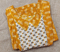 Cotton Pleated , Side zip, Side elastic Medium Plus Printed Maternity Wear