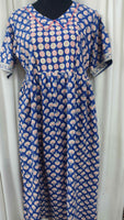 Cotton Pleated , Side zip, Side elastic Medium Plus Printed Maternity Wear
