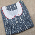 Cotton Pleated , With Pockets, No Open Medium Printed Nighty
