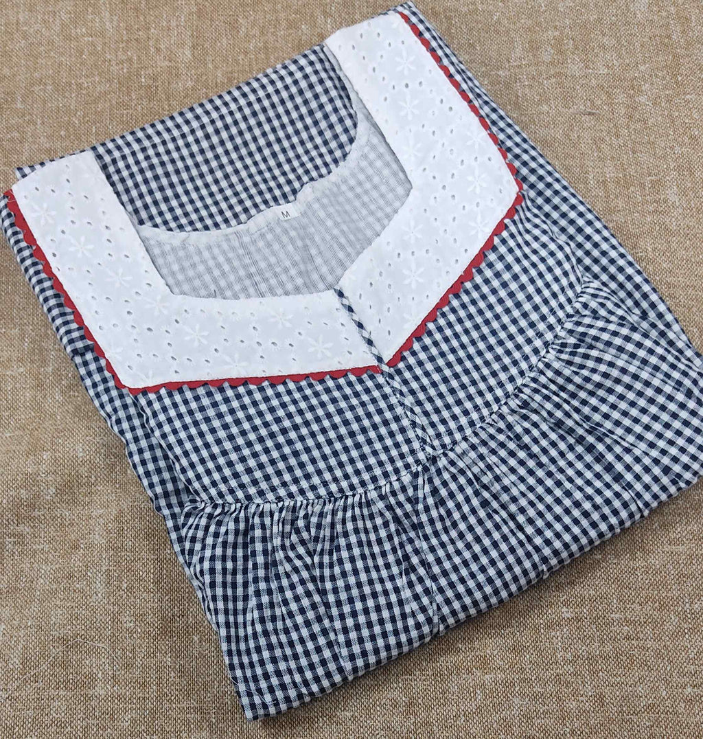 Cotton Pleated , With Pockets, No Open Medium Printed Nighty