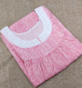Cotton Pleated , With Pockets, No Open Medium Printed Nighty