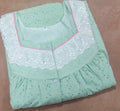 Cotton Pleated , With Pockets, Half Open Medium Printed Nighty