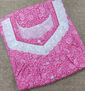 Cotton Pleated , With Pockets, Half Open Medium Printed Nighty