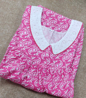 Cotton Pleated , With Pockets, No Open Medium Printed Nighty