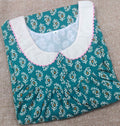 Cotton Pleated , With Pockets, No Open Medium Printed Nighty