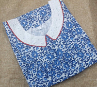 Cotton Pleated , With Pockets, No Open Medium Printed Nighty