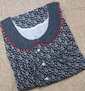 Cotton Pleated , With Pockets, Half Open Medium Printed Nighty