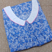 Cotton Pleated , With Pockets, No Open Medium Printed Nighty