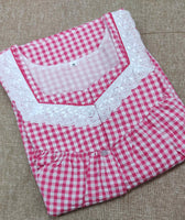 Cotton Pleated , With Pockets, Half Open Medium Printed Nighty