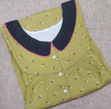 Rayon Pleated , With Pockets, Half Open Medium Printed Nighty