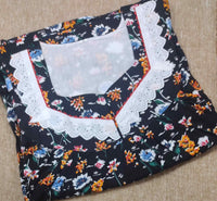 Rayon Pleated , With Pockets, No Open Medium Printed Nighty