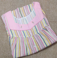 Cotton Pleated , With Pockets, Half Open Medium Printed Nighty