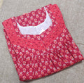 Cotton Pleated , With Pockets, No Open Medium Printed Nighty