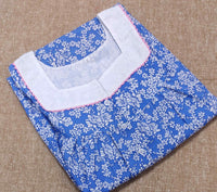 Cotton Pleated , With Pockets, Half Open Medium Printed Nighty
