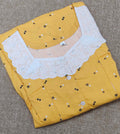 Cotton Pleated , Side zip, Full Open Medium Printed Maternity Wear