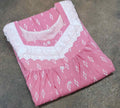 Soft Cotton Pleated , With Pockets, Half Open Medium Printed Nighty