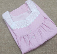 Cotton Pleated , With Pockets, Half Open Medium Printed Nighty