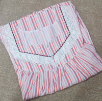 Cotton Pleated , With Pockets, No Open Medium Printed Nighty