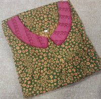Cotton Pleated , With Pockets, No Open Medium Printed Nighty