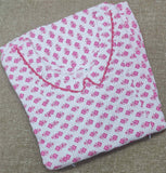 Cotton Pleated , Side zip Medium Plus Printed Maternity Wear
