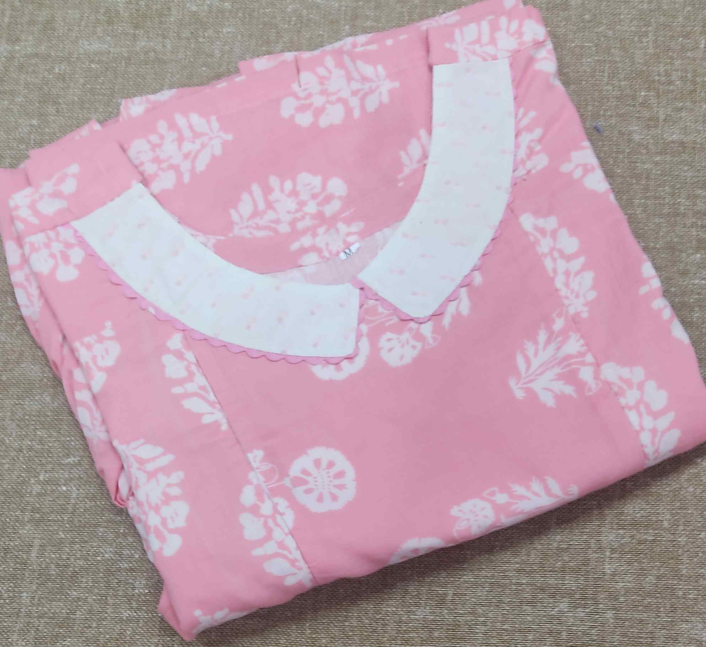 Cotton Pleated , Side zip, With Pockets, Side elastic Medium Printed Maternity Wear