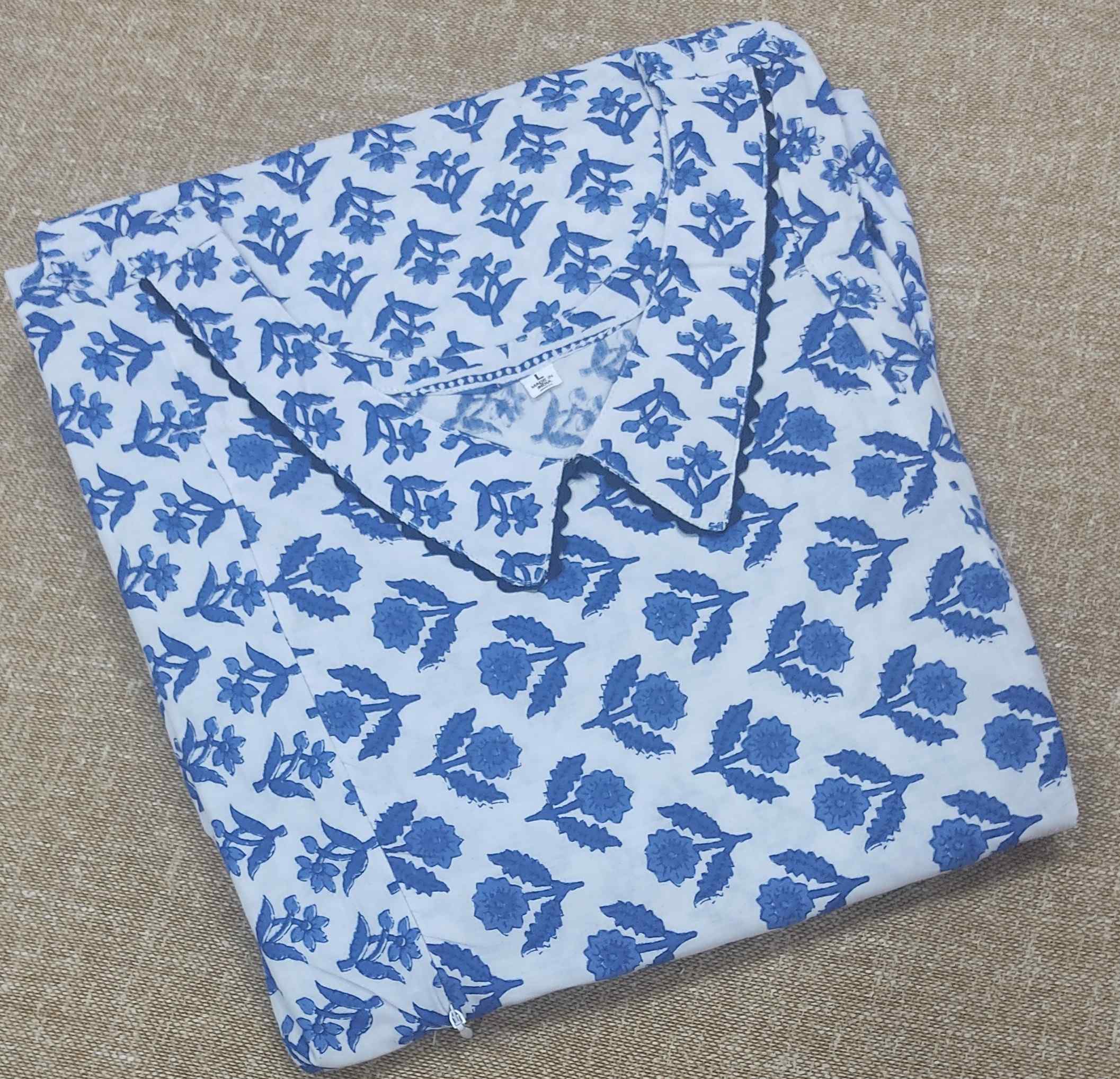 Cotton Pleated , Side zip, Side elastic Large Printed Maternity Wear