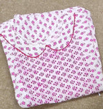 Cotton Pleated , Side zip, Side elastic Large Printed Maternity Wear