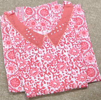 Cotton Pleated , Side zip, Side elastic Large Printed Maternity Wear