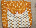 Cotton Pleated , Side zip, Side elastic Large Printed Maternity Wear