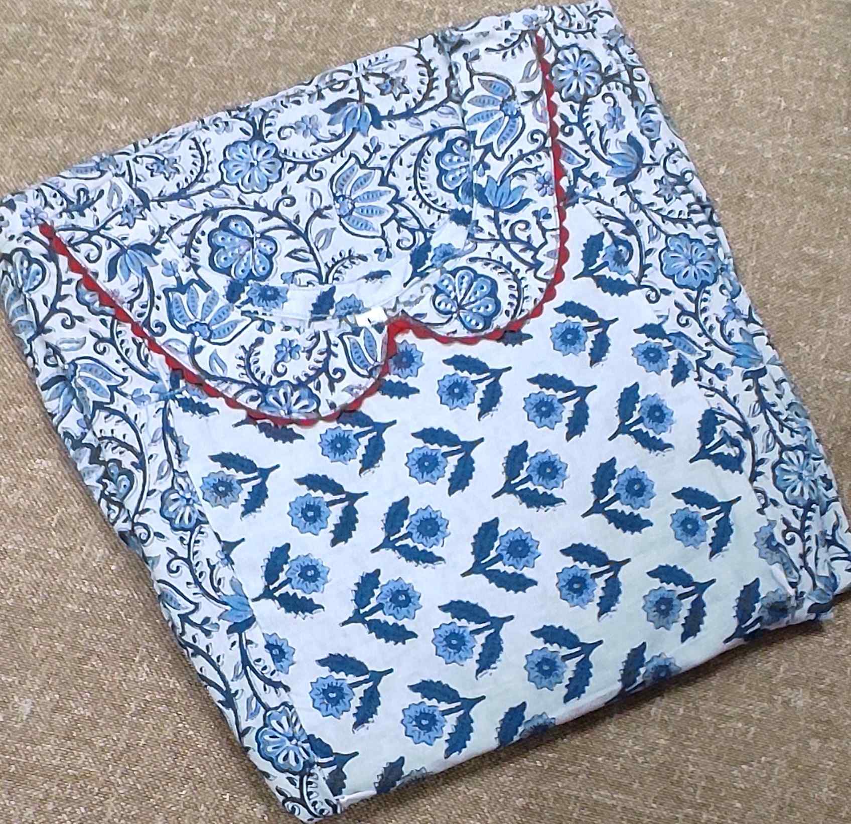 Cotton Pleated , Side zip, Side elastic Large Printed Maternity Wear