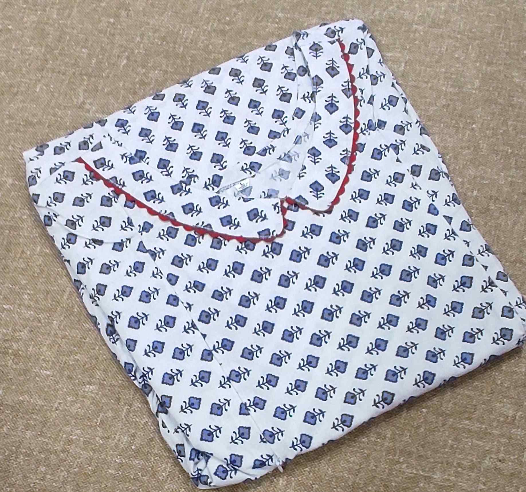 Cotton Pleated , Side zip, Side elastic Large Printed Maternity Wear