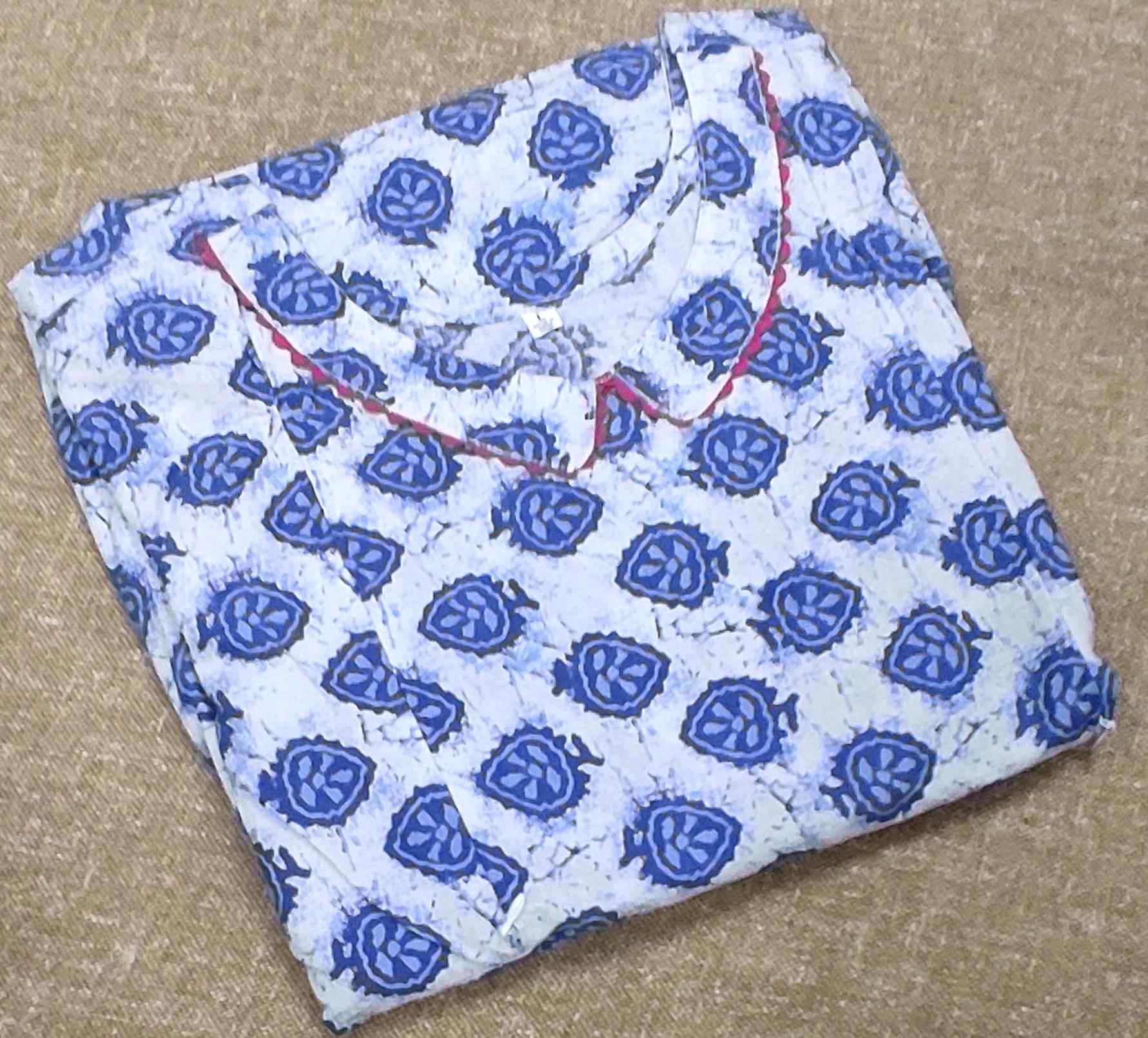 Cotton Pleated , Side zip, Side elastic Large Printed Maternity Wear