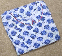 Cotton Pleated , Side zip, Side elastic Large Printed Maternity Wear