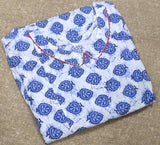 Cotton Pleated , Side zip, Side elastic Large Printed Maternity Wear