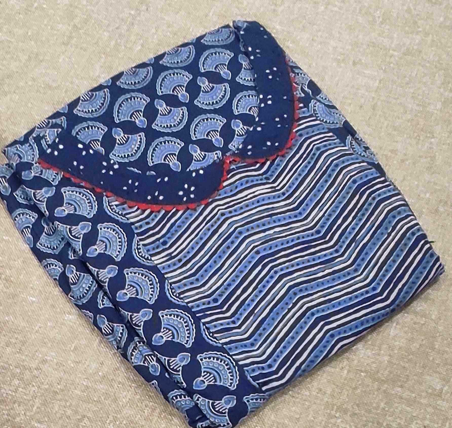 Cotton Pleated , Side zip, Side elastic Large Printed Maternity Wear