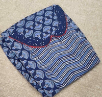 Cotton Pleated , Side zip, Side elastic Large Printed Maternity Wear