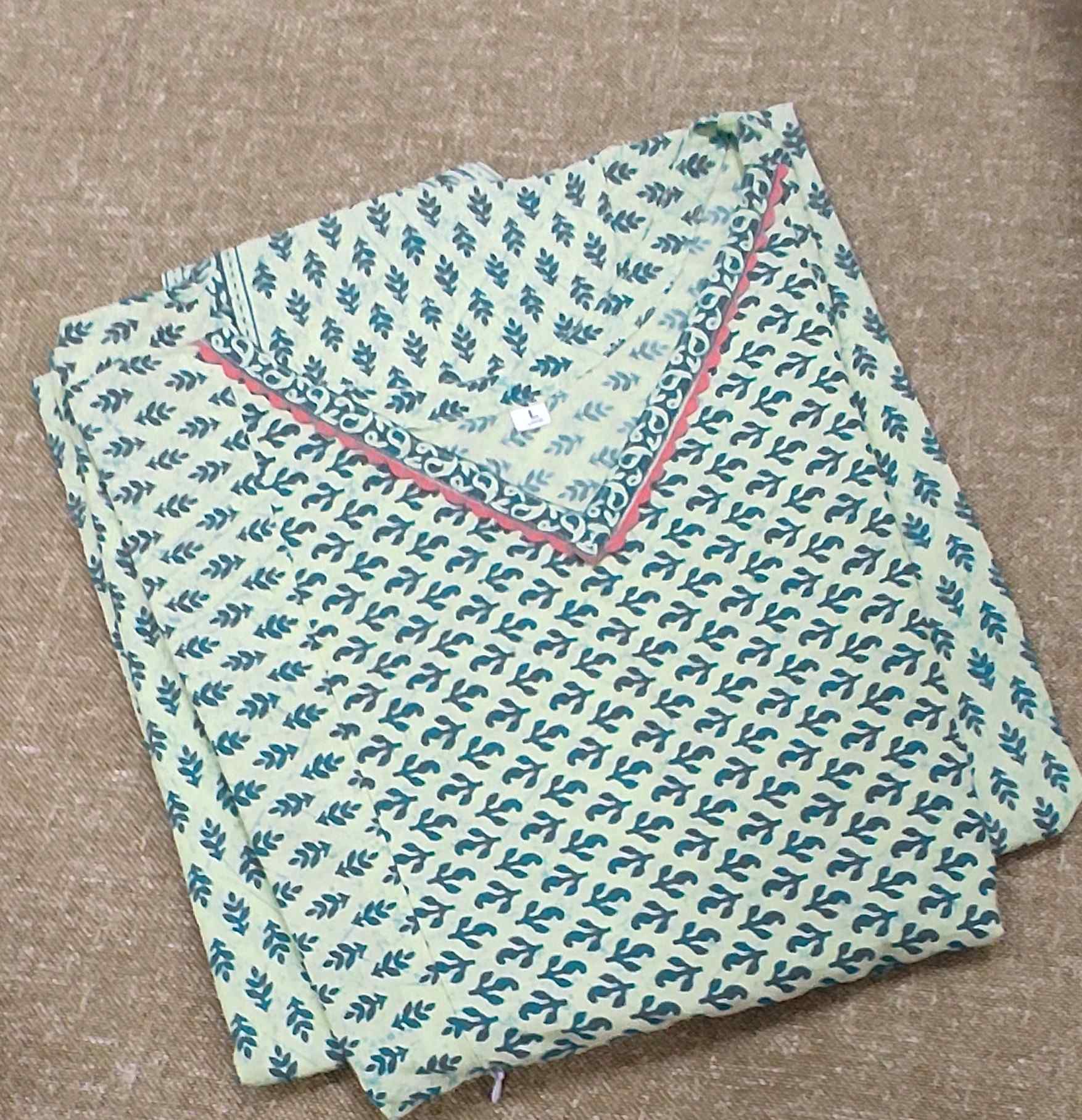 Cotton Pleated , Side zip, Side elastic Large Printed Maternity Wear