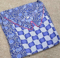Cotton Pleated , Side zip, Side elastic Large Printed Maternity Wear
