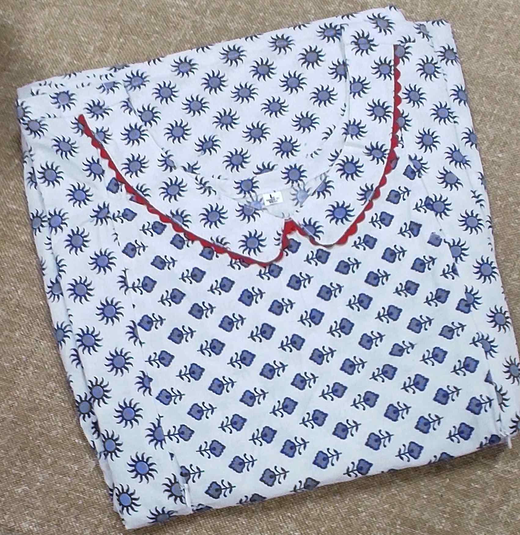 Cotton Pleated , Side zip, Side elastic Large Printed Maternity Wear