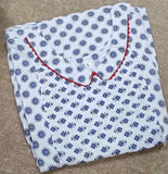 Cotton Pleated , Side zip, Side elastic Large Printed Maternity Wear