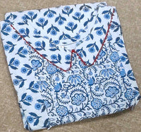 Cotton Pleated , Side zip, Side elastic Large Printed Maternity Wear